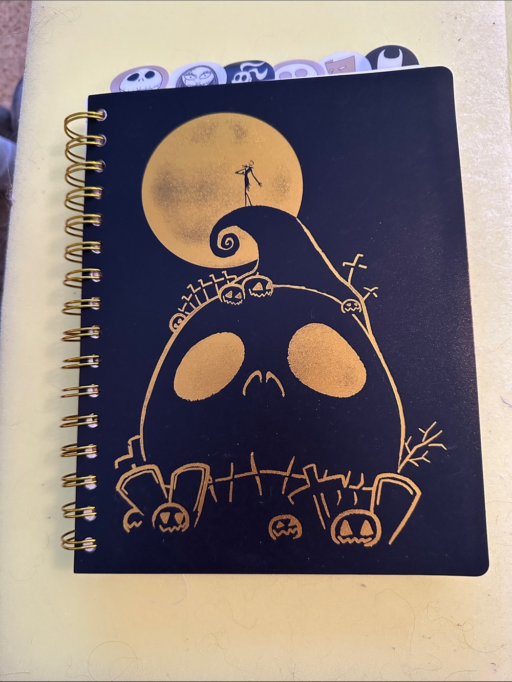 Nightmare Before Christmas Spiral Notebook —  Jack Halloween Skull Design 🦩